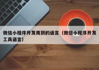 微信小程序开发用到的语言（微信小程序开发工具语言）